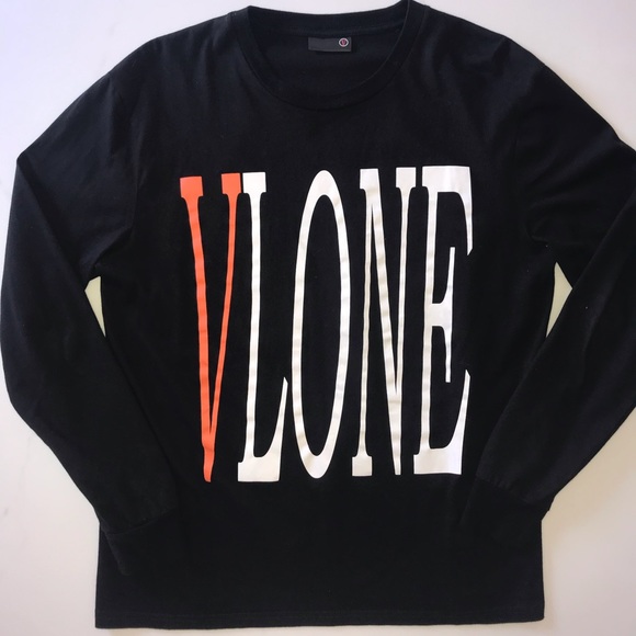 VLONE Other - Vlone Long Sleeve Shirt Black Orange